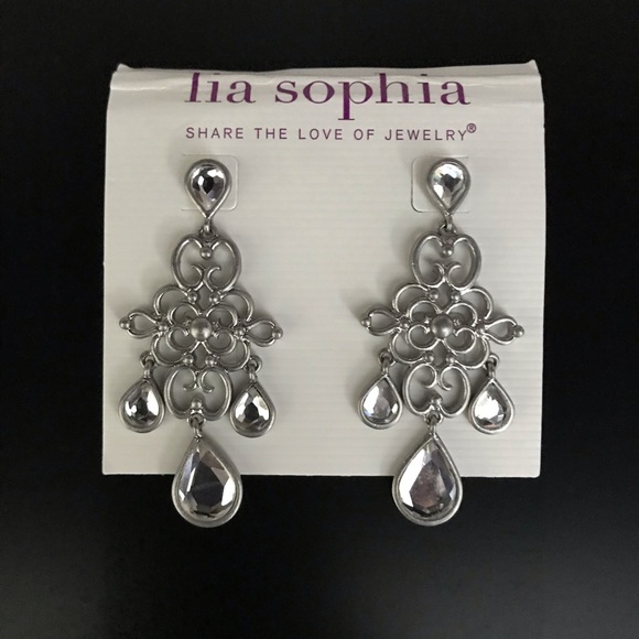 Lia Sophia Ethereal Crystal Chandelier Earrings - Picture 2 of 9